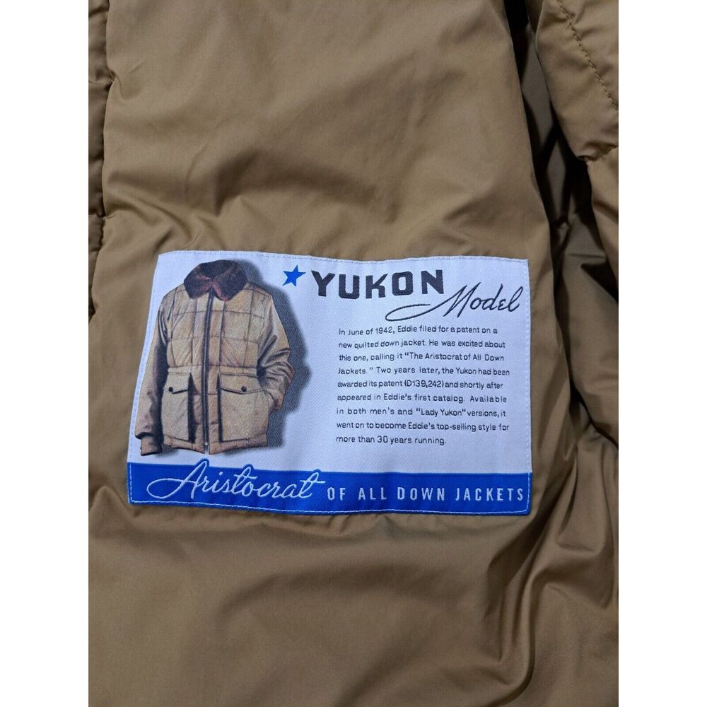 Eddie Bauer mens large brown jacket puffer goose down YUKON ARISTOCRAT PREMIUM - Picture 7 of 9